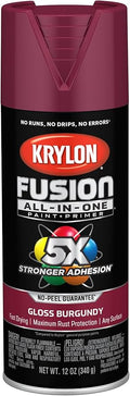 Krylon Fusion All-In-One Adhesive Spray Paint for Indoor/Outdoor Use, 12 oz, Burgundy