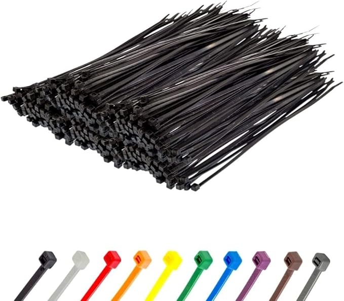 GTSE 14 Inch Black Zip Ties, 5,000 Bulk Pack, 50lb Strength, UV Resistant Long Nylon Cable Ties, Self-Locking 14" Tie Wraps
