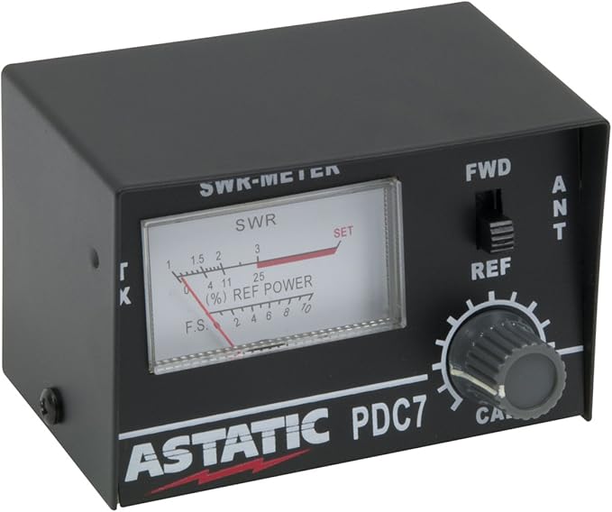 Astatic 302-01768 PDC7 Compact SWR Meter, Black
