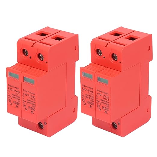 2P Protective Devices 2pcs 2P Protective Devices 40KA DC Photovoltaic Arrester with Remote Protectors (DC 750V)