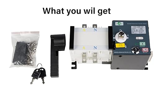 110V AC Automatic Transfer Switch 50/60HZ Dual Electronic Power Controller Electrical Type 2 Pole 50A