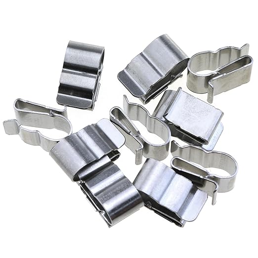 Trailer Frame Wire Clip LUORNG 10PCS Long Type 304 Stainless Steel Solar Panel Cable Clips Clamp for Cable Diameter 5.0mm - 7.60mm, 19mm Solar Panel Wire Clip, PV Module Wire Management