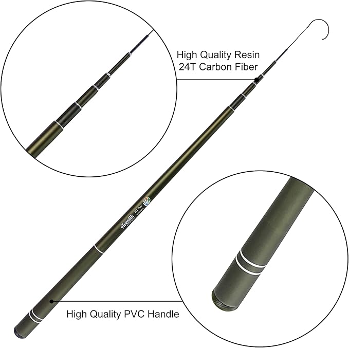 Aventik FreshStart Tenkara Rod in 7ft/8ft, Complete Beginner Tenkara Rod Kit, 24T Carbon Fiber, Easy to Cast Flexible Durable Lightweight and Compact