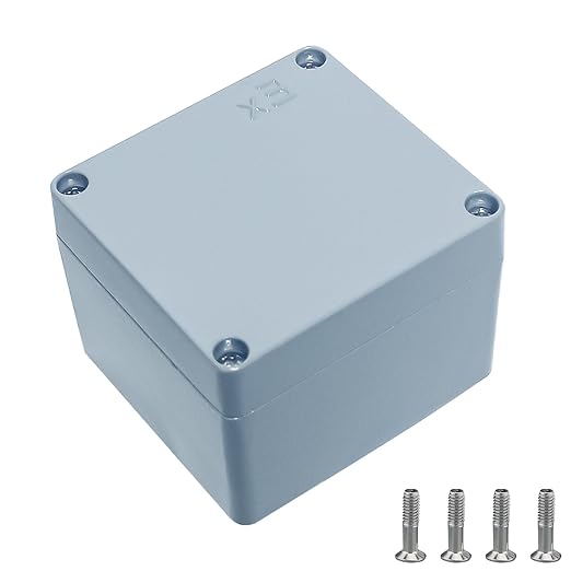 Aluminum Project Box Waterproof Electrical Junction Box Outdoor Electrical Aluminum Alloy Metal Box Outdoor Universal Enclosure Gray 3.1"x2.9"x2.3"