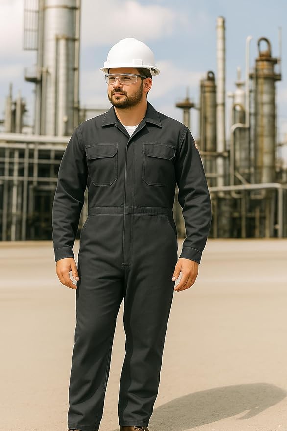 Flame Resistant FR Coverall - 88% C / 12% Nylon - 7oz