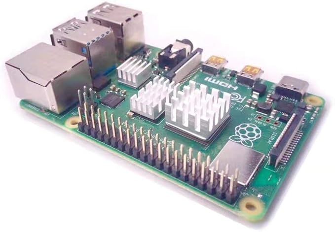 Easycargo 20pcs Raspberry Pi Heatsink Kit Aluminum + Copper + Thermal Conductive Adhesive Tape for Cooling Cooler Raspberry Pi 5 4 3B+ 3 (Multicolored 20pcs)