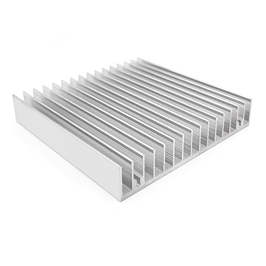 Aluminum Heatsink Anodized Heat Sink 100x100x18mm Passive Cooler Radiator with 16 Fins Compatible with MOSFET IC GPU Power Amplifier LED Light PCB Router High-Performance Cooling Heat Sink