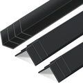 Sasylvia 10 Pcs Wall Corner Protector Guards, 1-1/2 x 48 Inches Avoid Scratching Scuffs, Black Vinyl Corner Trim Molding, Ease Install & Cleaning for Door Countertop Furniture Cabinet Protection