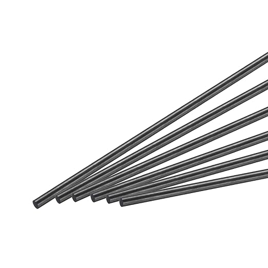 MECCANIXITY Carbon Fiber Rod, 4mm x 150mm Carbon Rod Bar for RC Airplane DIY Craft Kite Wing Tube Quadcopter Arm Repair Pack of 6