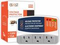BXST Surge Protector 3 Outlet Power Voltage Protector for Home Protects Against High and Low Voltage Brownout Surge Protector for Refrigerator/TV/PC 15A, 120V, 1800W (1 Pack)