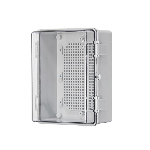 Waterproof Electrical Box Engineering Grade ABS Plastic Outdoor Junction Box Wall Durable DIY Enclosure for Wiring Connections and Protection Clear(7"x5.1"x3.5")