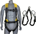 AFP Demon Comfortable Fall Protection Harness Kit – OSHA/ANSI PPE Full Body Safety Harness for Construction Work