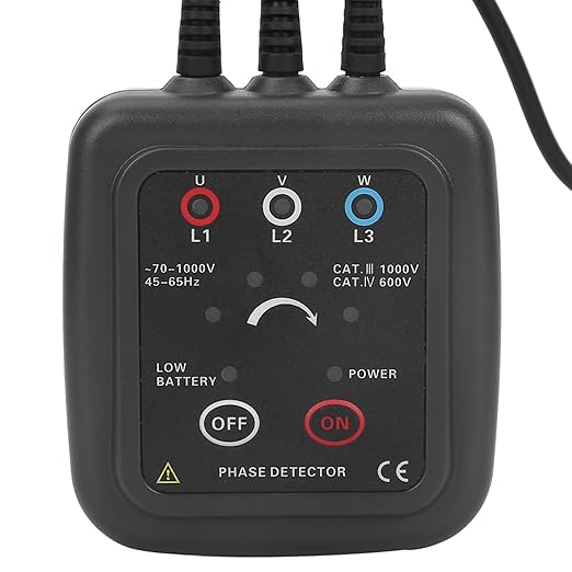 AC 70-1000V Non Phase Sequence Detector Tester Rotation Monitor Magnetic Base Phase Meter with 0.6M Clamp Length ETCR1000C