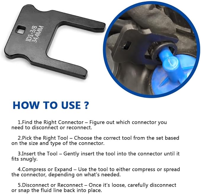 DEF & Fuel Line Disconnect Tool Set – Easy Access Breather, Coolant, Fuel, and DEF Line Removal Tool – Compatible with Ford 2012+, Chevy Silverado, Tahoe, Suburban, GMC Sierra, Yukon