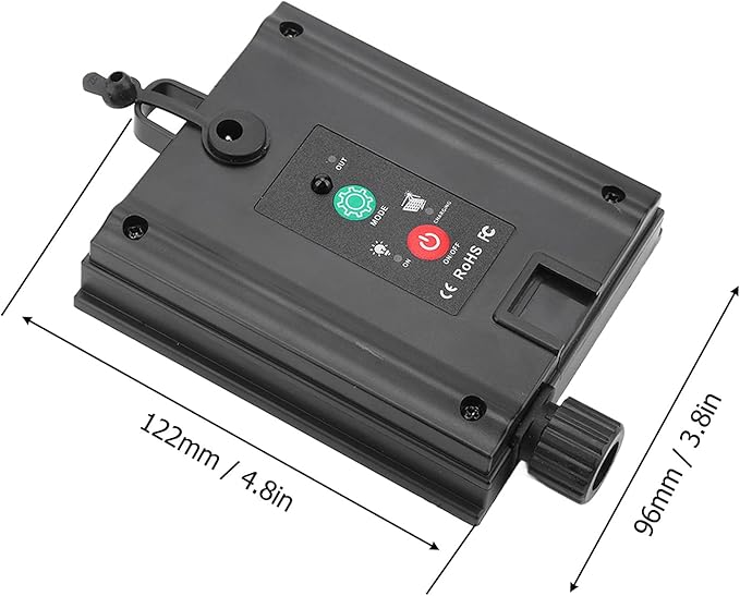Diydeg Replacement Solar Panel, Automatic Waterproof Adjustable Solar String Light Control Box with Remote Control, Solar Lamp String Circuit Board (Output Flat Pressure 3V)