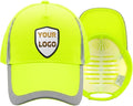 YOWESHOP Reflective Safety Baseball Cap Customize Logo with Removable PE Shell Hi-Vis Safety Work Hat