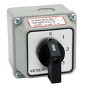 20A Rotary Changeover Switch with Box, 4-Ways 1NO 1NC 8 Terminals, 660V Universal Selector Switch with Blue Fork Terminals (5 Positions 2 Poles)
