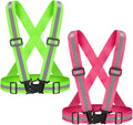 High Visibility Reflective Vest Safety Vest Running Reflective Gear Adjustable Reflective Vest for Walking,Jogging,Hiking,Night Cycling
