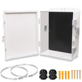 Electrical Junction Box, Outdoor Water Resistant Nema Enclosure, Ventilated ABS Plastic WiFi Project Box with Internal Mounting Panel & Hinged Cover 13" Lx 9.2" Wx 5.6" H