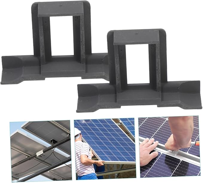 12pcs Solar Panel Water Drain Clips Photovoltaic Panel Water Guide Mud Removal Clamp Ground Clamp for