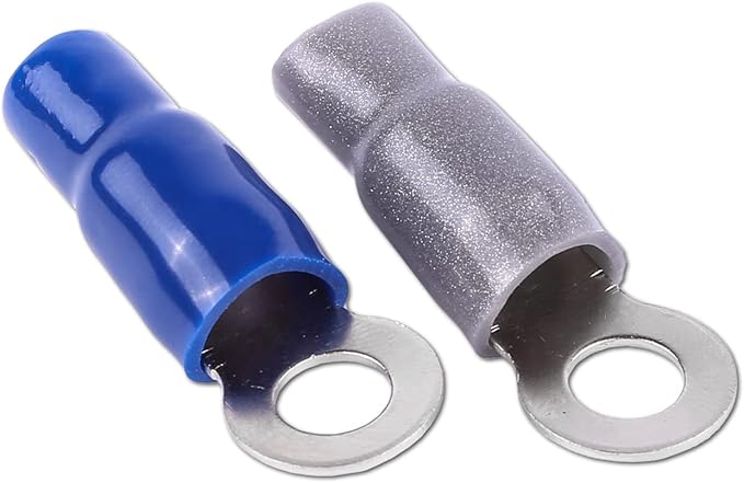 Skar Audio 4 Gauge (5/16") Nickel Plated Premium Ring Terminals (10-Pack)