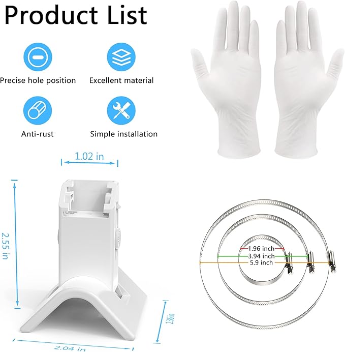 Pole Mounting Bracket for Eufy Security SoloCam S340/SoloCam E30/E42, Solar Panel Security Camera (1Pack,White)