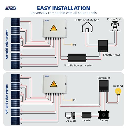 6 String Solar PV mc4 Metel Combiner Box 16A Rated Current Fuse 63A Air Circuit Breaker Out Door IP65 Waterproof (6 String- 16A)