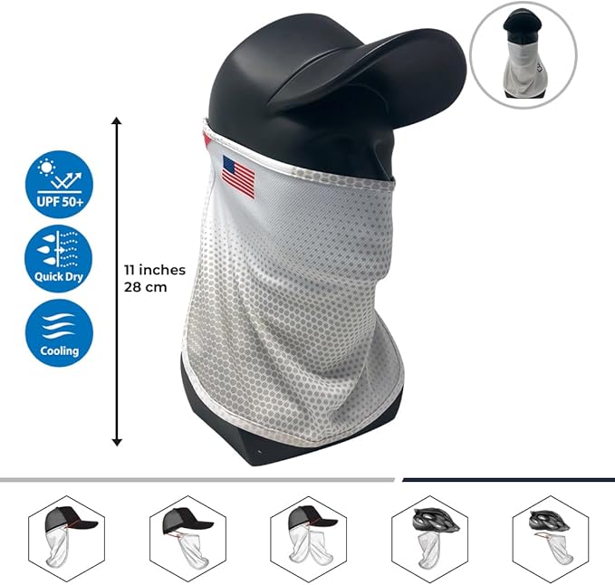 CoolNES - UV Sun Protection Neck Drape Adjustable Multifunctional 2 in 1 Face Covering for Outdoor Fishing - Unisex