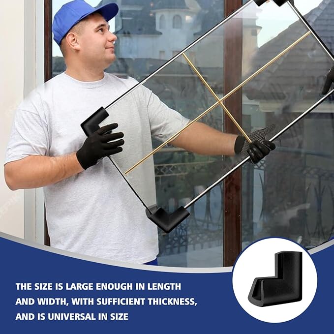 24Pcs Foam Protection Corner for Mirror TV Picture Frame,Packing Foam Corner Protectors for Shipping Moving,Edge Protection for Packing Fragile Artwork(Black)