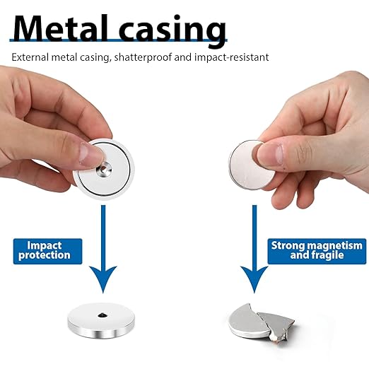 LOVIMAG 30LBS Neodymium Magnets, 24Pack Round Strong Rare Earth Magnets with Screws for Tool Room, Science and Wall Mounting-0.78 * 0.2 inch