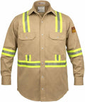 Flame Resistant High Visibility Hi Vis FR Shirt - 100% C - 7 oz