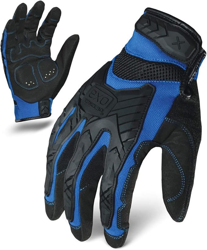 Ironclad mens Small Work Gloves, Black & Blue, Small Pack of 1 US