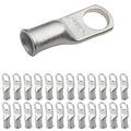 SELTERM 25pcs 6 AWG 5/16" Stud Marine Grade Tinned Copper Battery Cable Lugs, 6 Gauge Ring Terminals, UL Wire Lugs Electrical Battery Cable Ends, Tinned Copper Lugs Battery Terminal Connectors