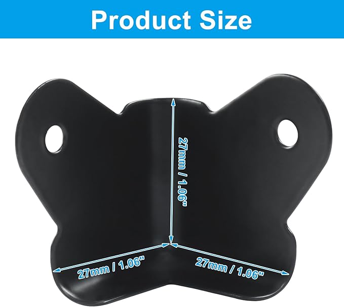 12Pcs Black Cabinet/Amp Speaker Corners Protector Iron Speaker Edge Safety Guard Replacement for DJ Stage Speaker, Subwoofer