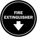 Signs ByLITA Circle Fire Extinguisher Sign (Black) - Small