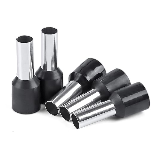 XHF 200 PCS AWG 6/16mm² Wire Ferrules Insulated Copper Crimp Connectors, Crimp Pin Cord End Terminals Black