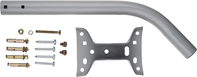 Cables Direct Online Weatherproof Adjustable 1.3 Inch Diameter J-Pole Mount for Satellite Dish or TV Antenna – Roof or Wall Installation Tripod Bracket with Included Hardware