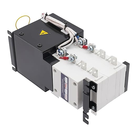 Dual Power Automatic Transfer Switch 63A 2P/4P 110V Generator Changeover Switch Tool Electronic Power Circuit Breaker Controller 50HZ/60HZ (4P/100A Black)