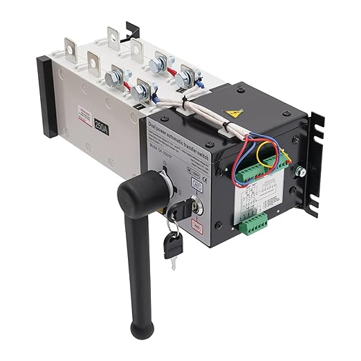 63A 110V Dual Power Automatic Transfer Switch Manual Transfer Switch 50/60Hz Din Rail Mounted Mini ATS 2/3/4P 63/32A for Hone Generator and Backup Power RV (4P 250A)