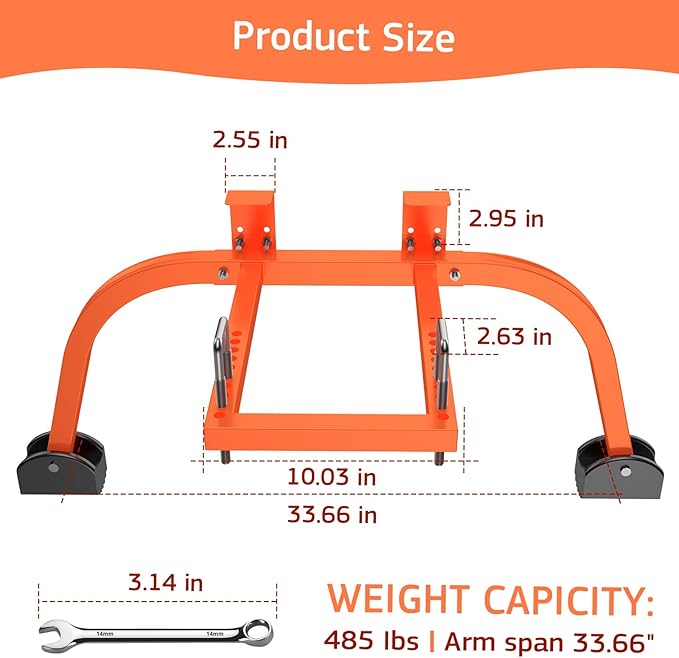 Ladder Stabilizer, [Heavy Duty] Ladder Stabilizer Accessory with Wing Span/Wall Extension - Secure and Stable Ladder Standoff Arms for Roof Gutters with Non-Slip Rubber Bottom pad