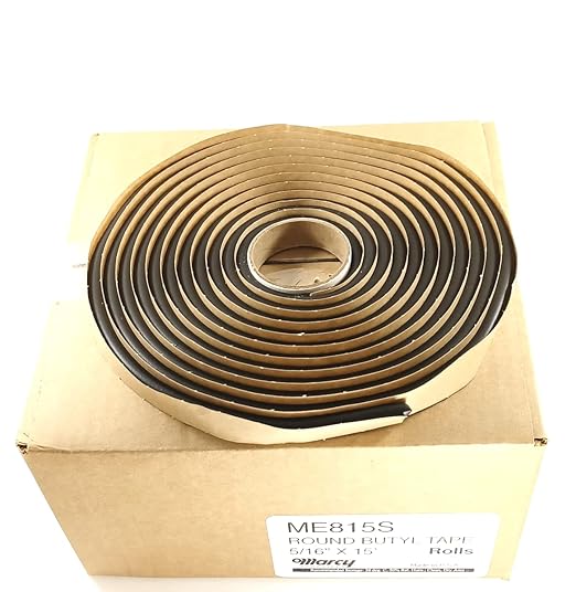 Marcy Butyl Tape ME815S Auto Glass Sealant/Adhesive 15' Roll Soft Seal 5/16"