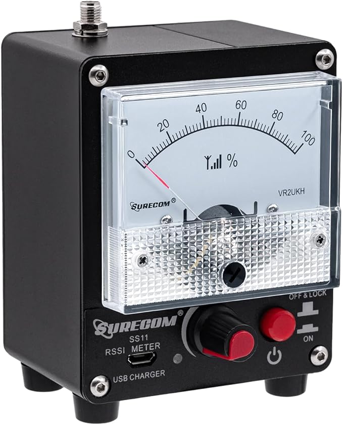 Mcbazel Surecom SS11 Portable Field Strength Power Test Meter RF Signal Strength Test Meter with Antenna