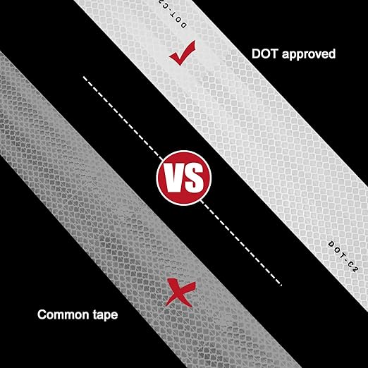 SEVEN SPARTA DOT-C2 Reflective Safety Tape 2 Inch x 200 Feet Silver Conspicuity Tape for Vehicles, Trailers, Boats, Signs (200 FT)