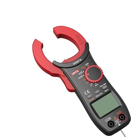 BINTA Digital Clamp Meter, Multimeter 2000 Counts with Auto Range NCV TRMS, 600A AC Amp clamp multimeter with Ohm Measures, Capacitance Resistance Diodes, 2PCS Alligator Clips