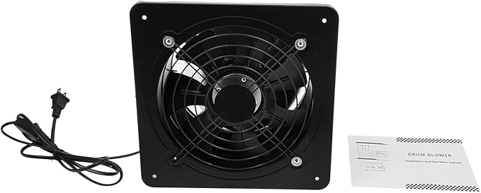 10'' Explosion Proof Exhaust Fan, 100W 741CFM Industrial Axial Flow Fan Utility Blower Ventilator Extractor Factory Extraction Ventilation for Garage Shops Kitchen, 2600RPM