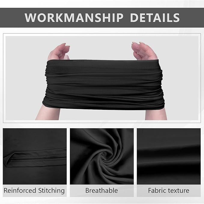 6 Pack Cooling Neck Gaiter Face Cover Mask Summer Breathable Dust UV Bandana Scarf for Men Women Fishing Running Cycling
