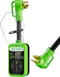 RV Surge Protector 50 Amp,RV Surge Voltage Protection with Safety Certification, 16000 Joules Circuit Analyzer for RV, RV Adapter Plug for Camper (50AMP-Green)