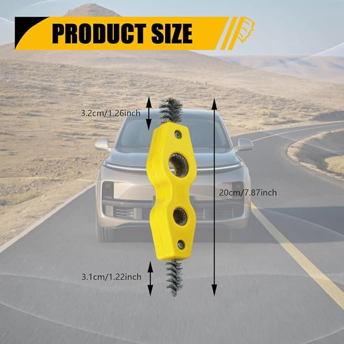 2PCS 4 in 1 Car Battery Cleaning Brush, Battery Terminal Cleaner, Copper Pipes Cleaner Brush Tool, Auto Universal Interior and Exterior Battery Terminals Machine Parts Anti-Corrosion Battery Terminals
