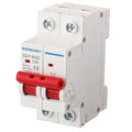 Wengart DC Miniature Circuit Breaker DZ47-63Z, 500V 2 Poles 25A, Work for Battery and Solar PV Systems and Other DC Systems, DIN Rail Mount, Disconnect Switch