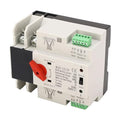 100A 110V Automatic/Manual Operation Transfer Switch,2P Mini Dual Power Transfer Switch,50Hz 60Hz 35mm Rail Mounting for Home Generator Factories Laboratories Farms Powering Supply